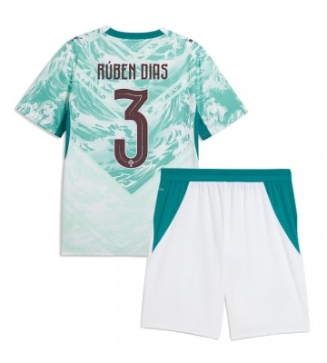 Portugal Ruben Dias #3 Udebanetrøje Børn VM 2026 Kortærmet (+ Korte bukser)